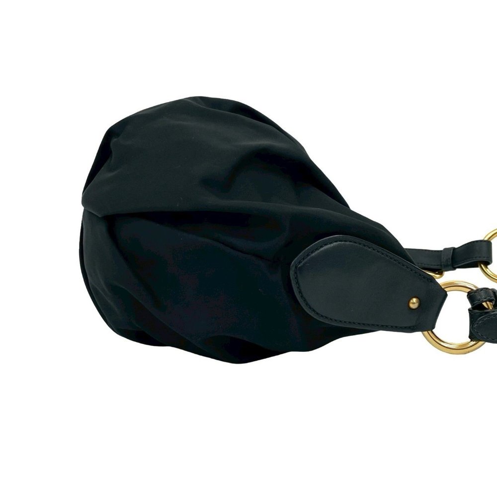 PRADA Prada Triangle Logo Hardware Leather Tessuto Nylon Semi-Shoulder Tote B... - Picture 6 of 10